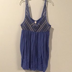 Blue Flowy Summer Tank
